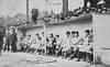 The 1903 Pirates in the visitor's dugout (Source: Boston Public Library)