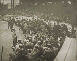 The Royal Rooters playing and singing 