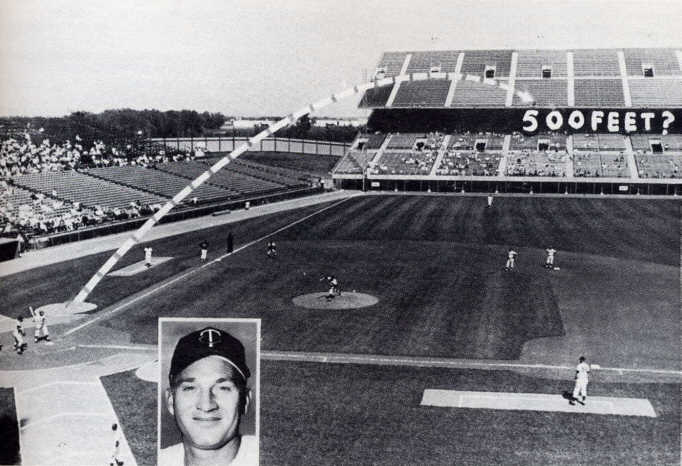 The shot memorialized at Camp Snoopy (Source: Metrodome souvenir book, &copy 1982 MSP Publications, Inc.)
