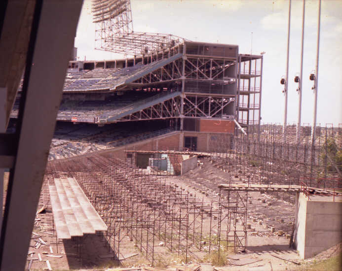 Abandoned: The remains of the third base temporary stands (Source: Robin Hanson)